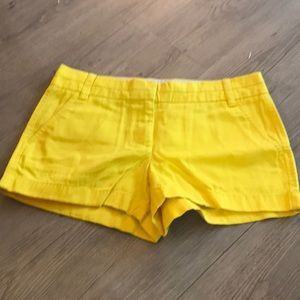 NWT Bright Yellow JCrew Chino Shorts Size 2